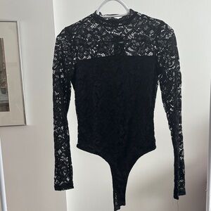 Streetwear Society Black Lace Bodysuit